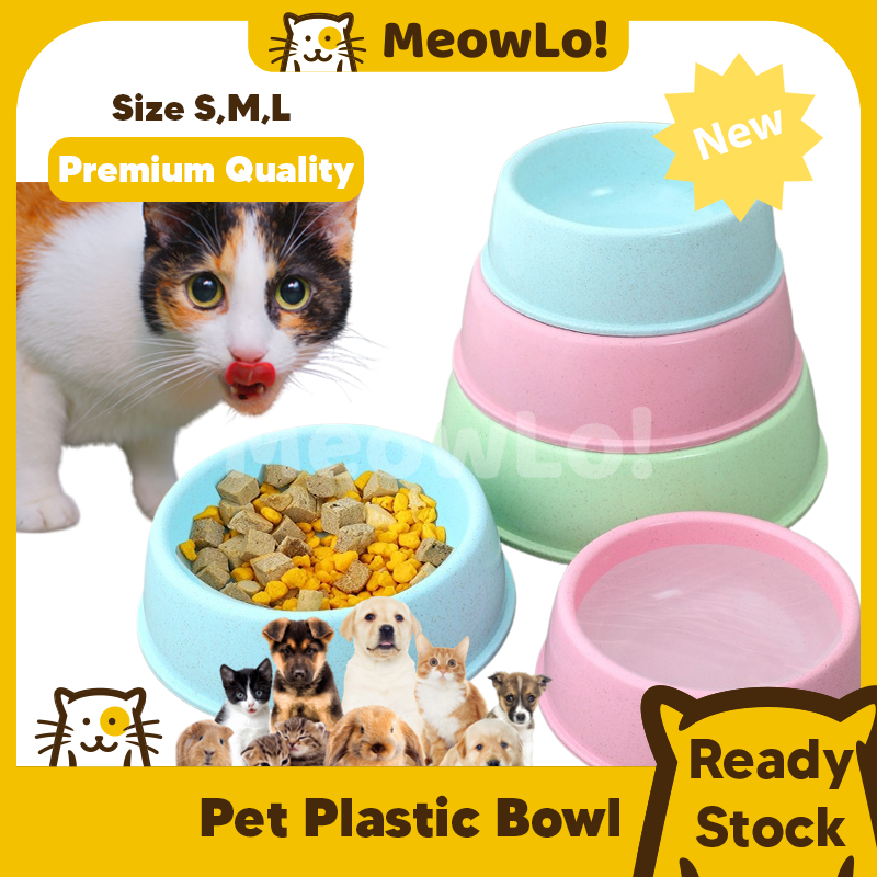 MeowLo สัตว์เลี้ยงชามพลาสติกสุนัขแมวหนูแฮมสเตอร์ชามอาหารพลาสติกชามน้ําชามให้อาหาร Feeder Candy สี Ma