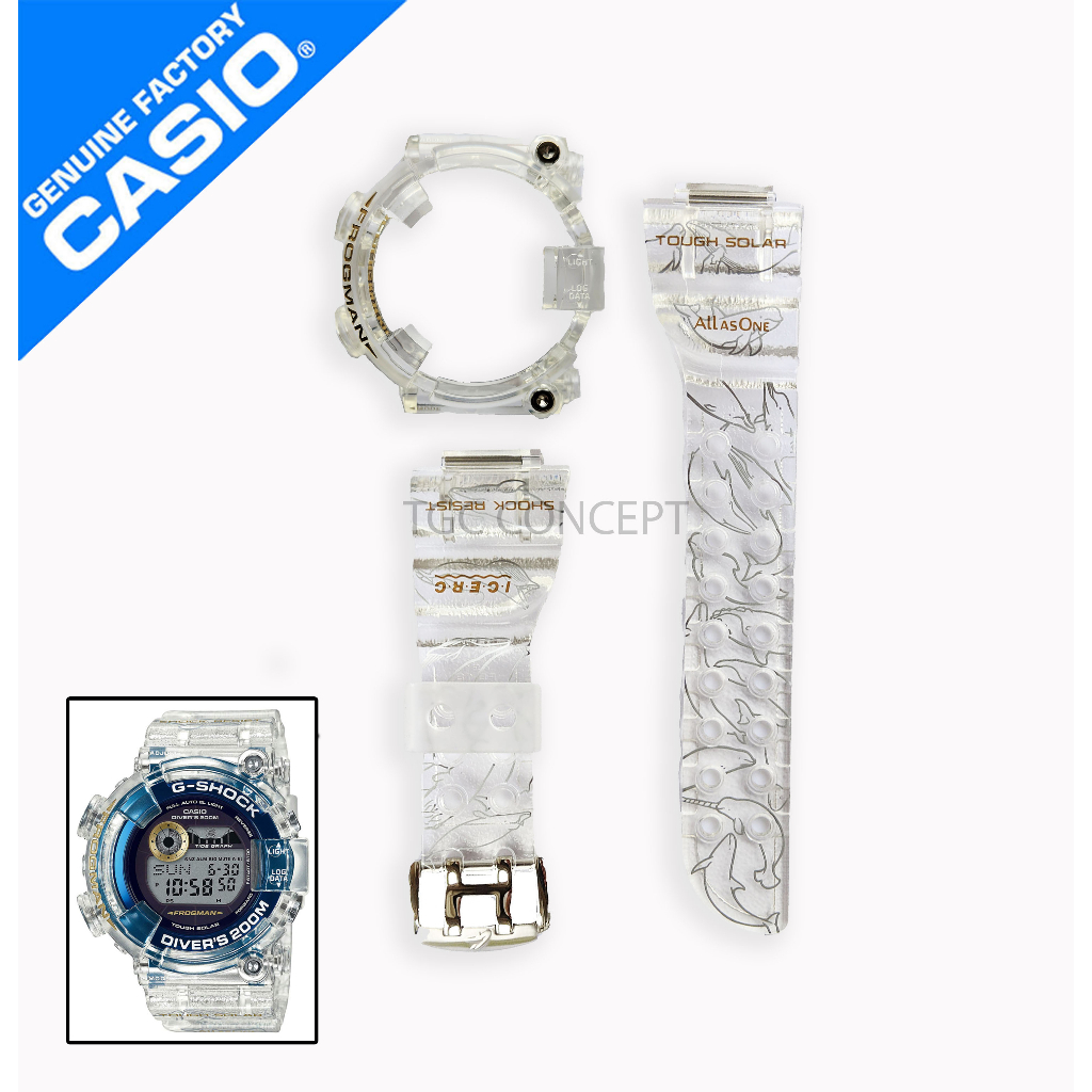 BAND BEZEL REPLACEMENT PARTS G-SHOCK GF-8251K-7 GF8251K-7 GF-8200 DW-8200 FROGMAN 20 DAYS