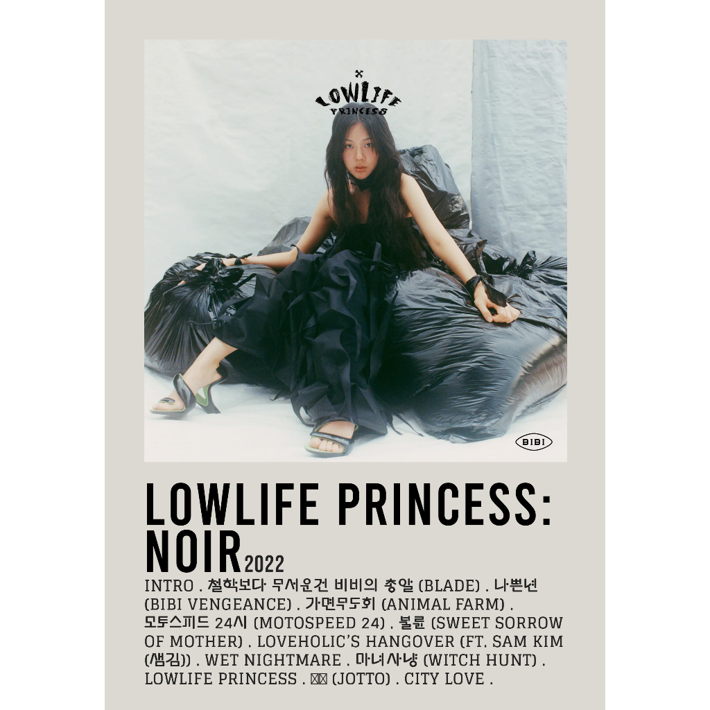 โปสเตอร์ปก อัลบั้ม Lowlife Princess Noir by ​บีบีไอ สําหรับช่างตัดผมห้อง/ผนัง