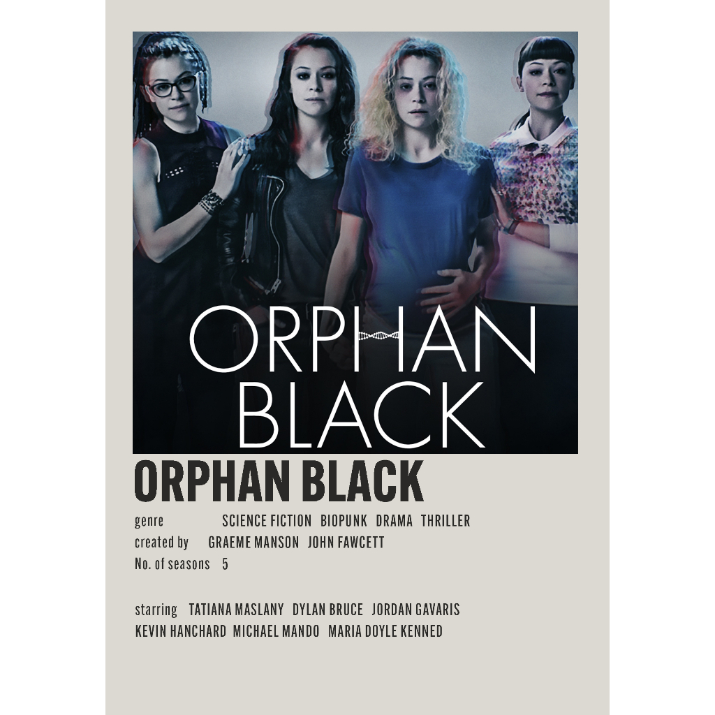 Poster Cover Movie ORPHAN BLACK สําหรับช่างตัดผมห้อง/ผนัง