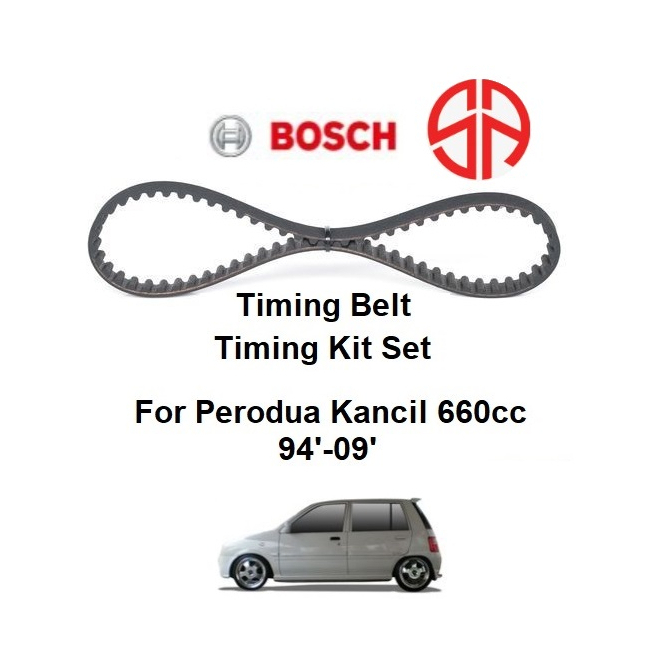 เข็มขัดเวลา Perodua Kancil Bosch 1987AE1009 ชุดไทม์มิ่ง Perodua Kancil 660CC 0.66L 660 EX EF-CL