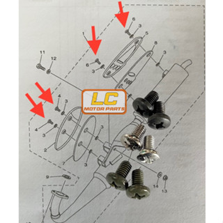 ฝาครอบท่อไอเสีย สําหรับ YAMAHA 125Z 125ZR LC135 skru ekzos y125