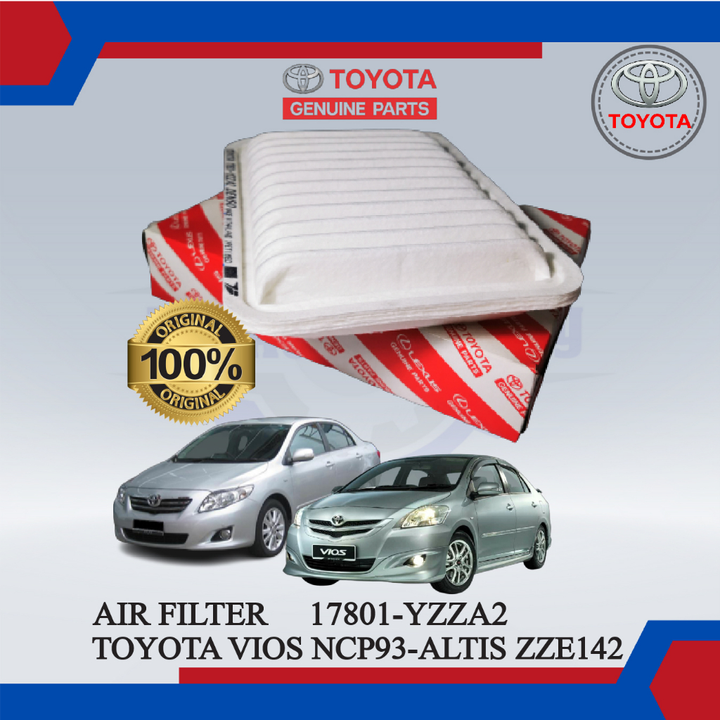 กรองอากาศ-Toyota Vios NCP93.Corolla Altis ZZE142.Estima.Harrier.Yaris.Calmina-Toyota Original-17801-