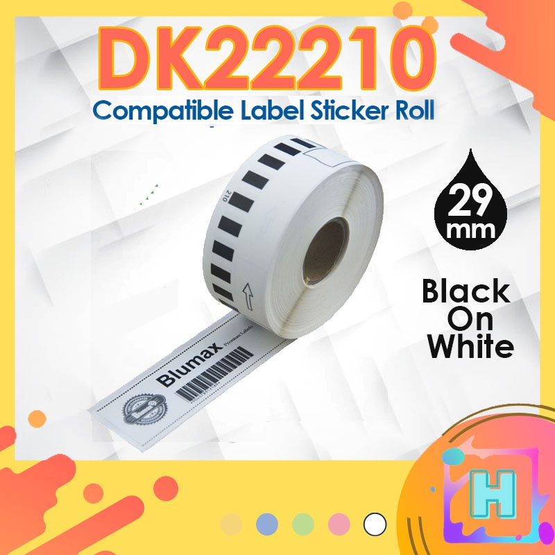 29 มม.Dk22210 ใช้งานร่วมกับ dk ม้วนเทปเครื่องพิมพ์ QL700 QL800 QL820NWB เทปสติกเกอร์ Dk 22210 Dk-222