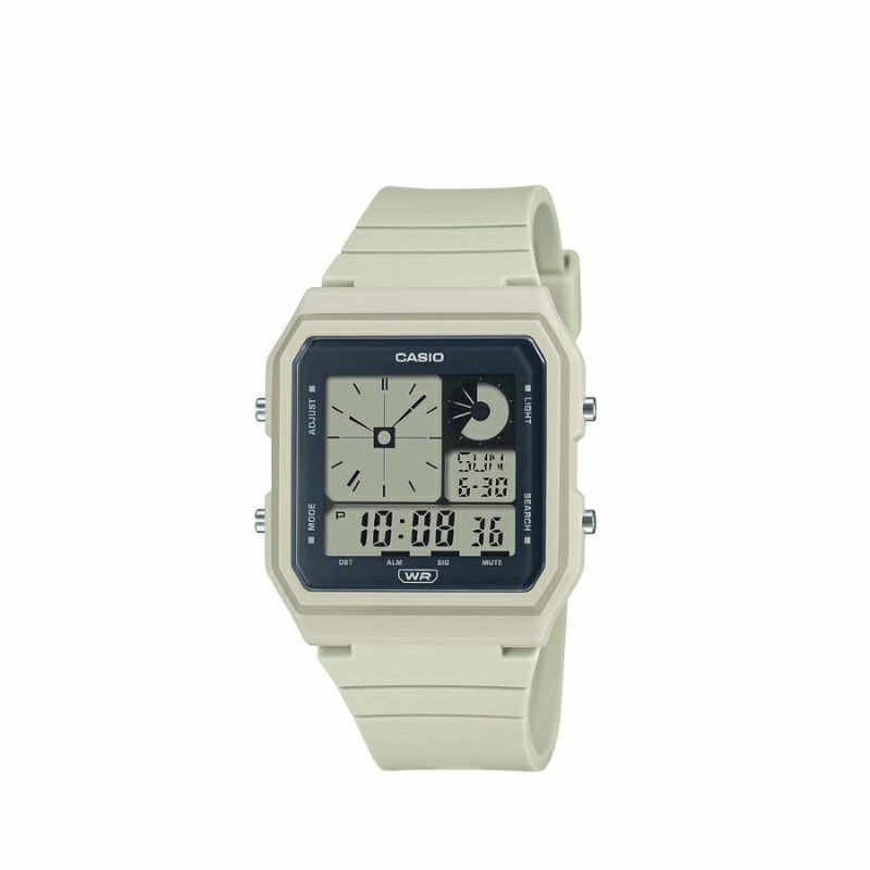CASIO GENERAL DIGITAL WHITE RESIN STRAP UNISEX WATCH LF-20W SERIES