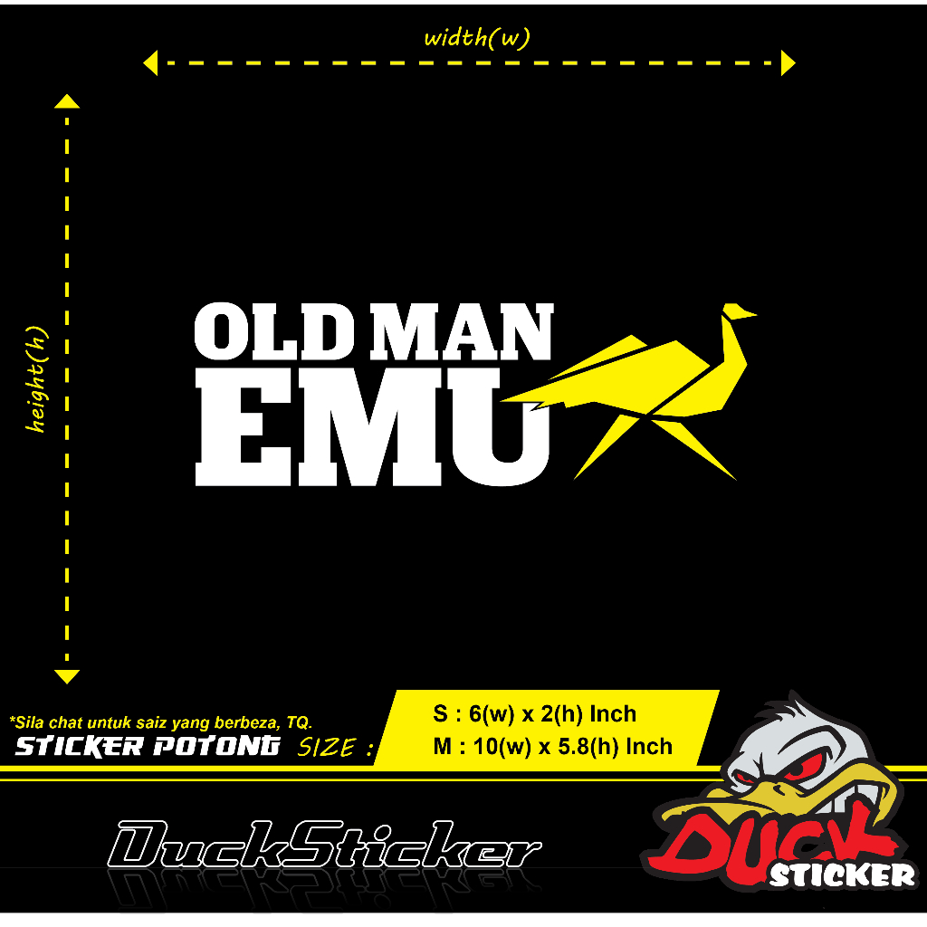 OLD MAN EMU STICKER 1PCS สติ๊กเกอร์ตัด 4x4อุปกรณ์ 4x4