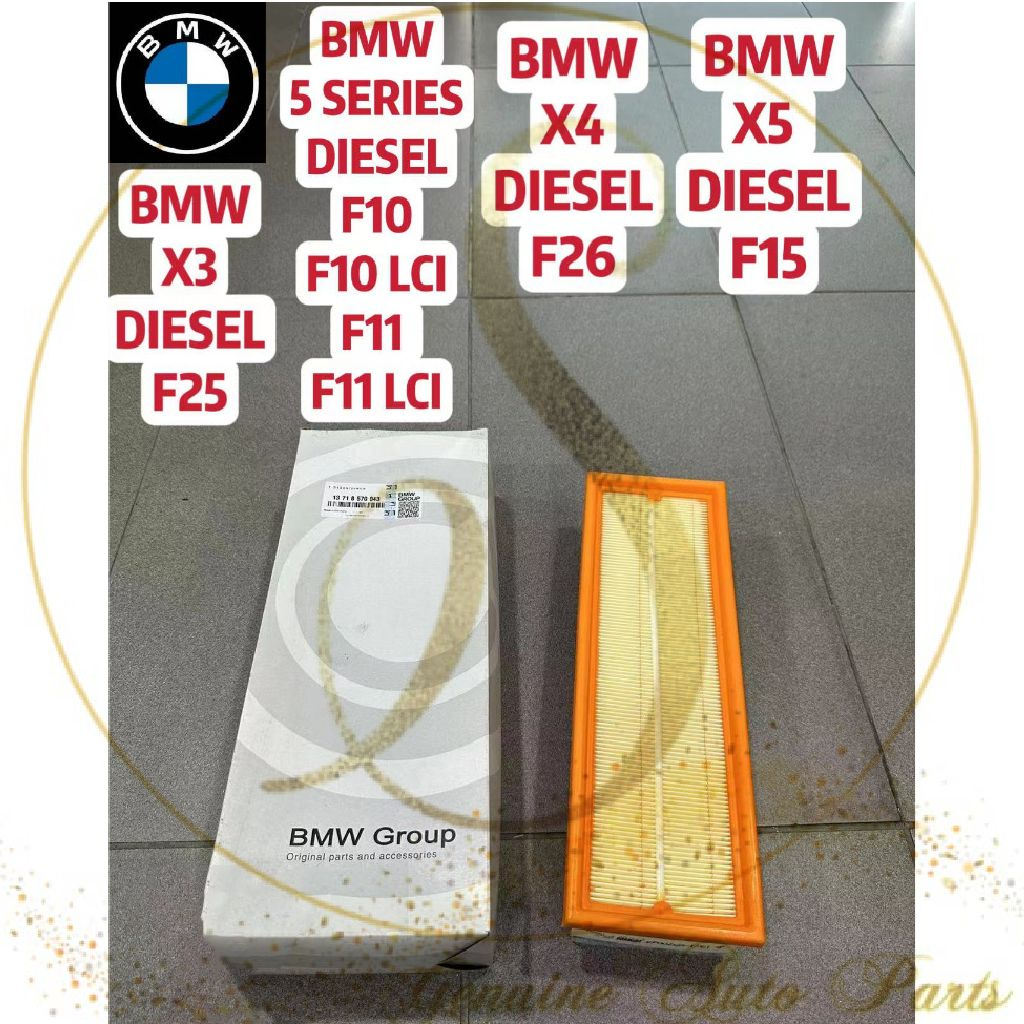 ไส้กรองอากาศดีเซล สําหรับ BMW 5 SERIES F10 F10 LCI F11 F11 LCI X3 F25 X4 F26 X5 F15 13 71 8 570 043