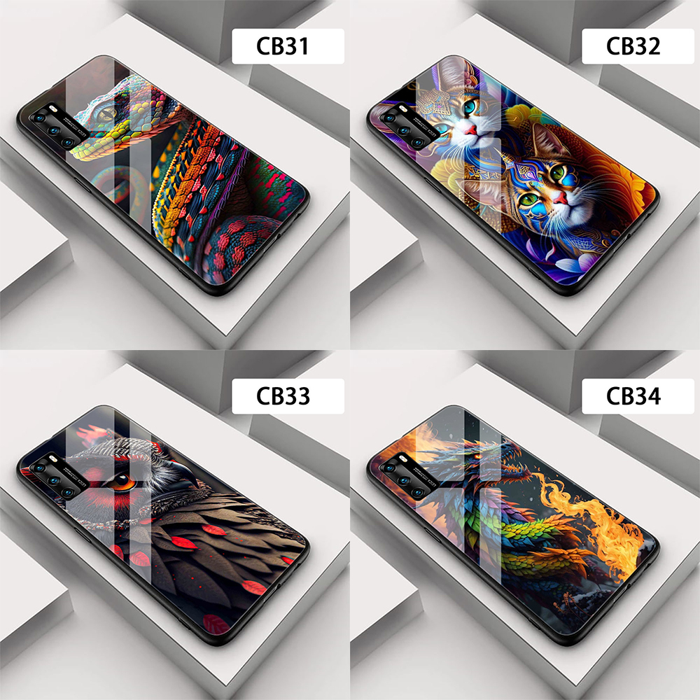 PC Plexiglass Back Case Animal Series Xmi Mi 11/Mi 9/Mi 9T/Pro/Mi Note 10/CC9 Pro