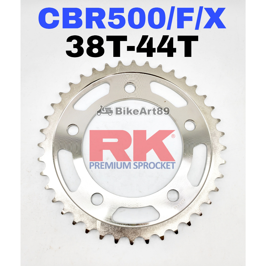 RK สเตอร์หลัง CBR500 CB500F CB500X 38T 39T 40T 41T 42T 43T 44T Belakang Sprocket RK520 RK 520 NC700/
