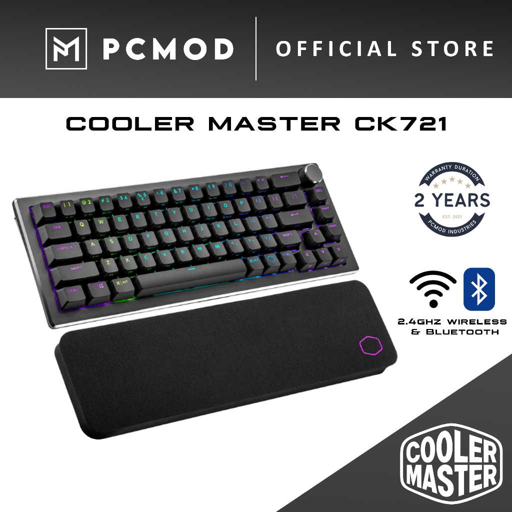 Cooler Master CK721 65% คีย์บอร์ดเกมประกอบคีย์บอร์ดไร้สาย PCMOD x KEYMOD