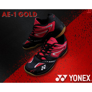 Yonex AE-1GOLD รองเท้าแบดมินตัน (สีแดง/สีดํา)