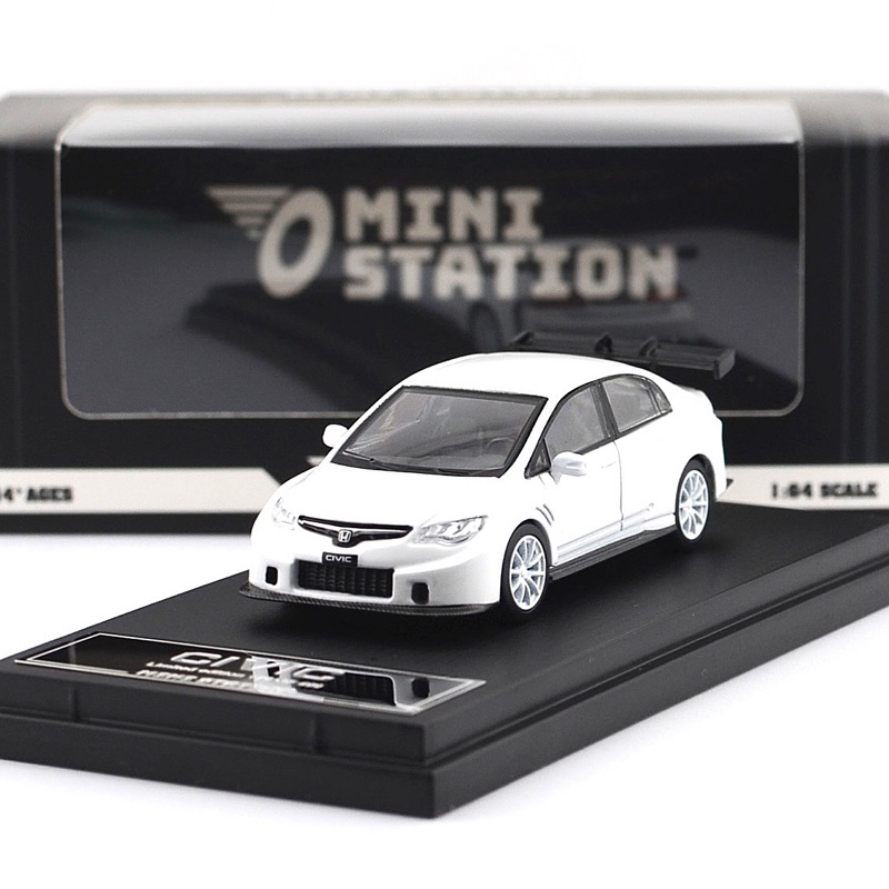 MINI STATION 1/64 HONDA CIVIC FD2 PLAIN WHITE