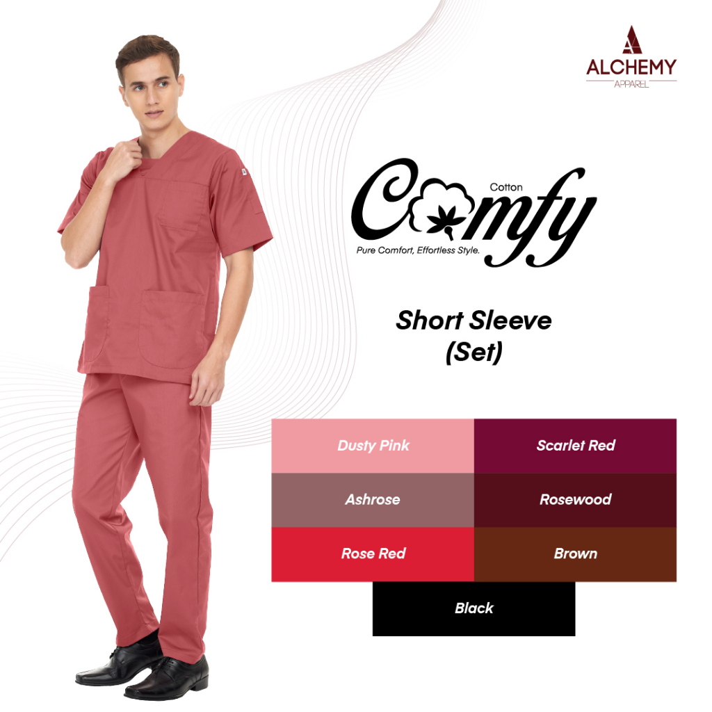 MEN SCRUB SUIT SHORT SLEEVE - ชุด