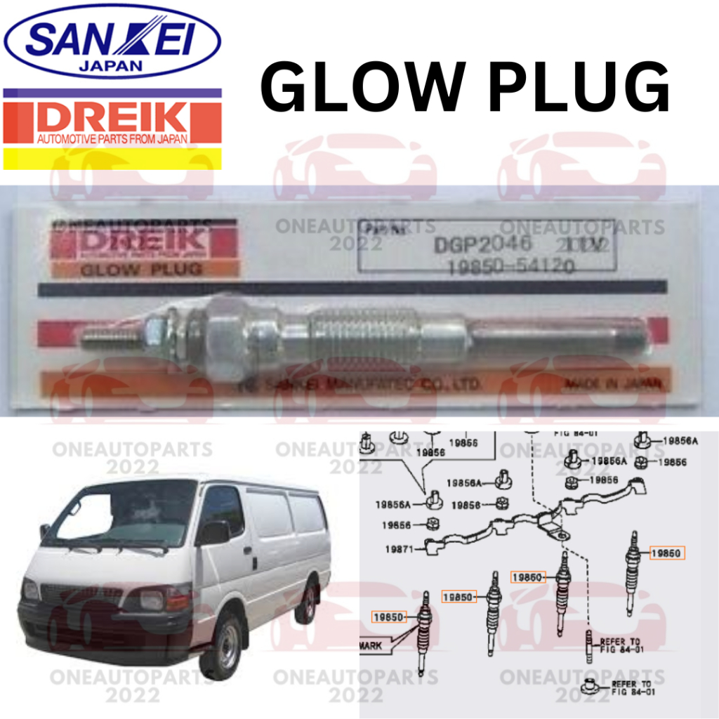 DREIK ปลั๊กเรืองแสงแบบดิจิตอล TOYOTA HIACE LH112 2.4D LH172 3.0D LH174 3.0D
