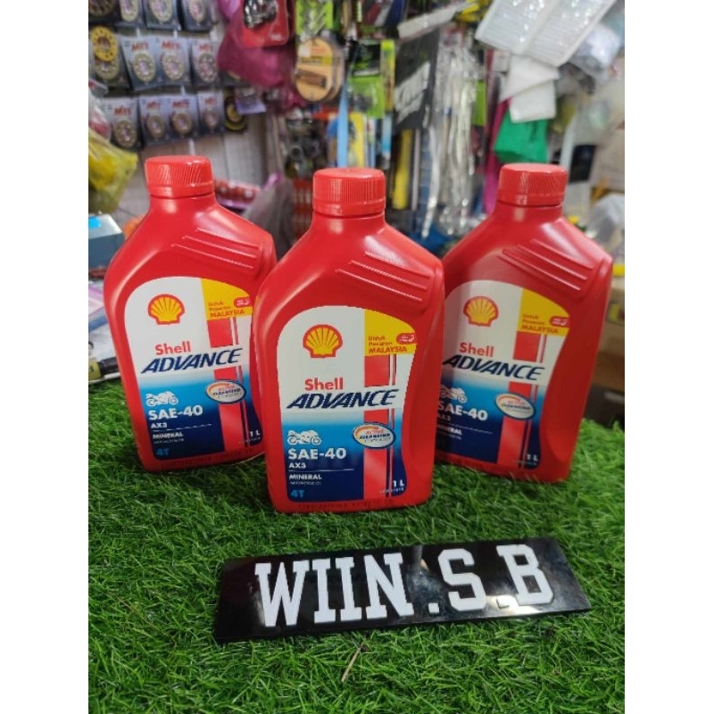 100 SHELL 4T AX3 SAE40 1LITER