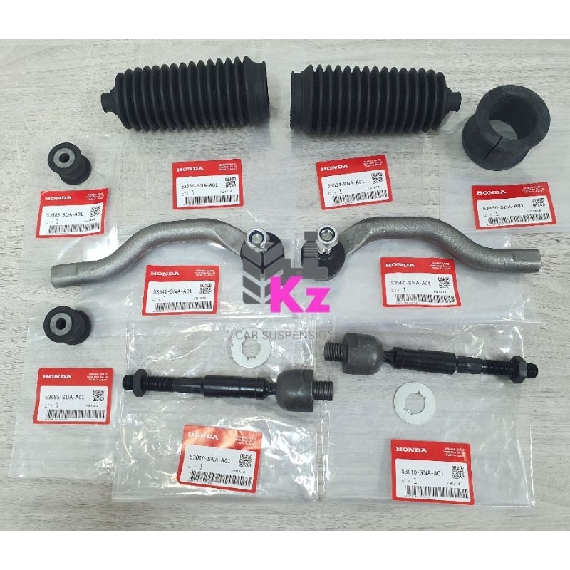 Honda CIVIC SNA FD 1.8/2.0 2006-2011 - 9 IN 1 SET - STEERING REPAIR KIT(STEERING BUSH SET/COVER/TRACK END/TIE ROD)