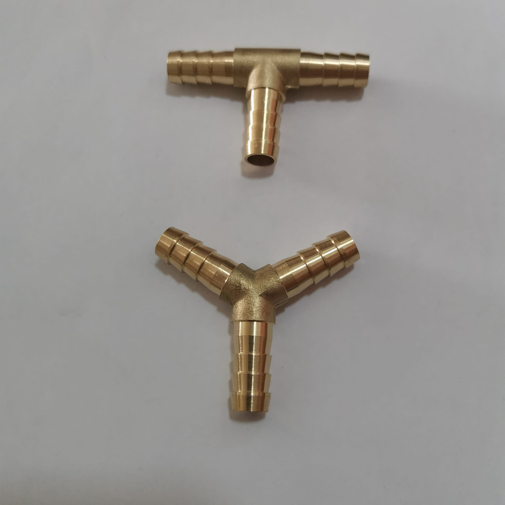 BRASS TYPE T 3 WAY HOSE JOINT BARB / 3 WAY JOINER BARB / 3 WAY TAIL BARB