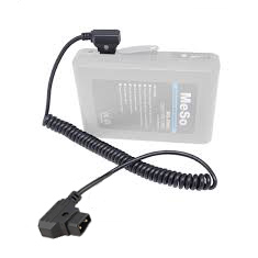 D-Tap ชายกับ D Tap ชายอะแดปเตอร์ Coiled สายสําหรับ V mount แบตเตอรี่