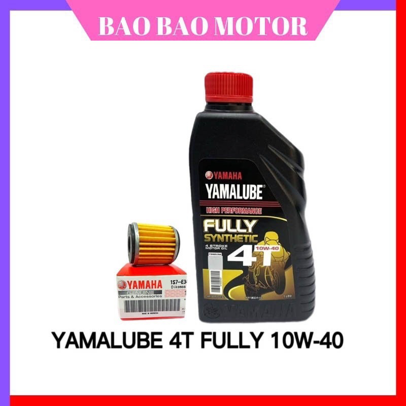 YAMALUBE YAMAHA FULLY SYNTHETIC 4T 10W40 10W-40 กรองน้ํามัน Y15 LC135 EX5 DREAM RS150 RSX150 SYM VF3
