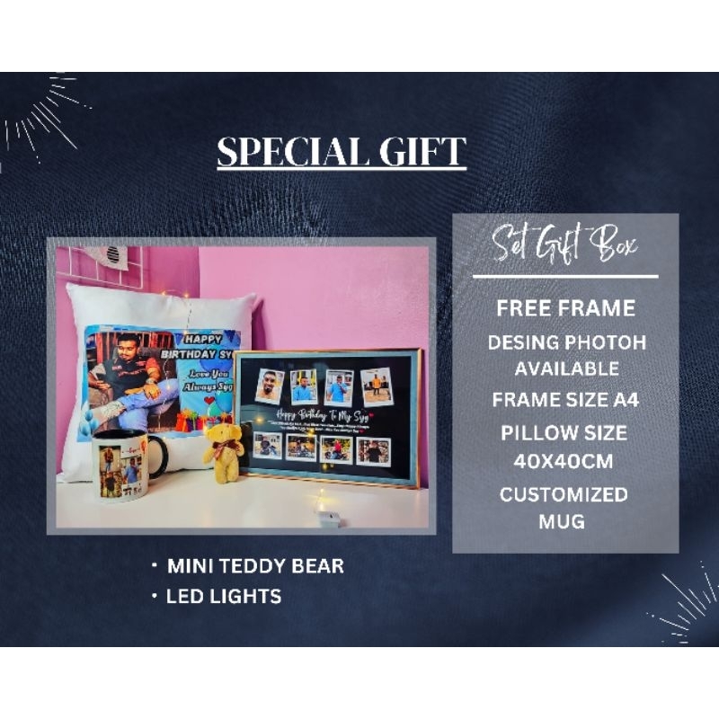 SET 4 IN 1 COMBO ( PILLOW/MUG/ PHOTO A4)