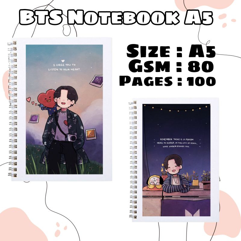 BTS Notebook A5 หนังสือเกลียว