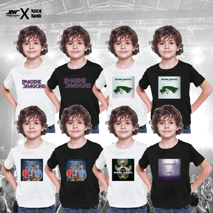Baju Band Imagine Dragons Kanak Kanak เสื้อยืดเด็กวงคุณภาพระดับพรีเมียม / IMAGINE DRAGONS