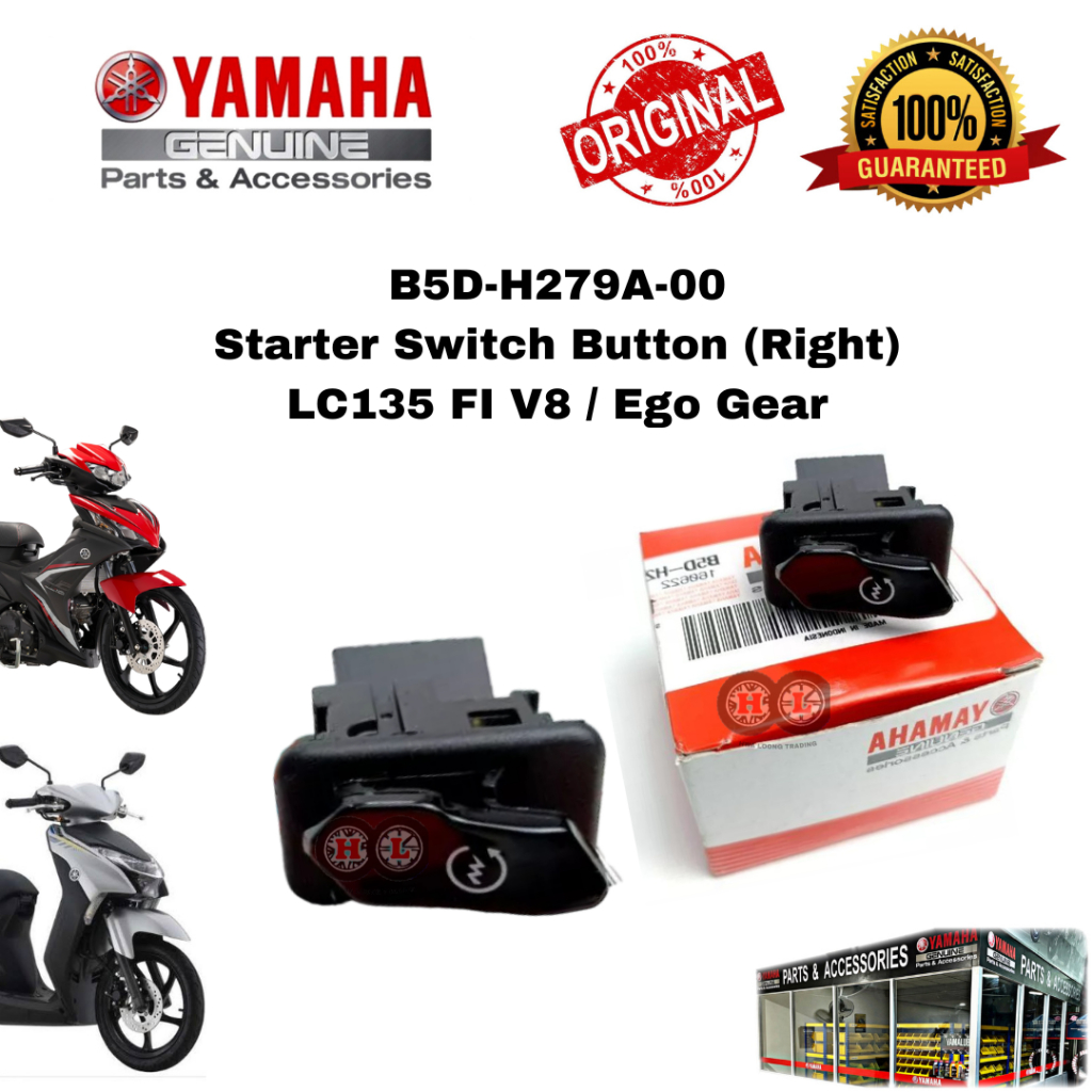YAMAHA STARTER SWITCH BUTTON (ขวา) LC135 FI V8 / EGO GEAR (B5D-H279A-00)