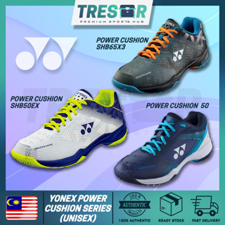 Yonex Power Cushion 50/Power Cushion 65X3 รองเท้าแบดมินตัน ทุกเพศ (% รองเท้าแบดมินตัน กันกระแทก แบบนิ่ม)