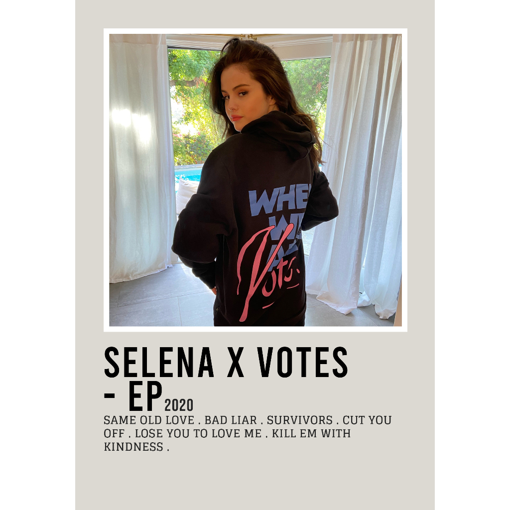 โปสเตอร์ปก อัลบั้ม Selena x Votes - EP โดย ​Selena Gomez สําหรับช่างตัดผมห้อง/ผนัง