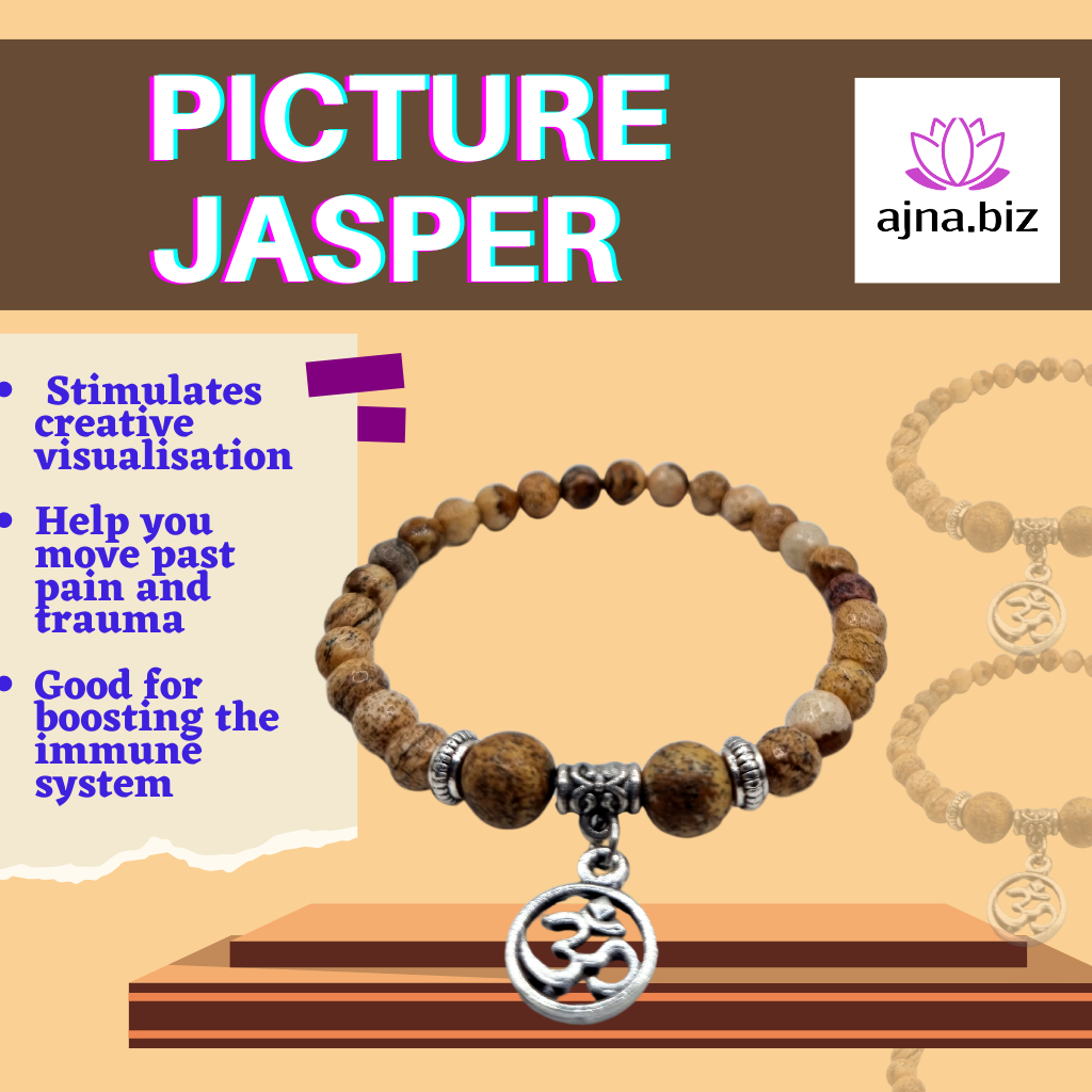 Picture สร้อยข้อมือคริสตัล Jasper (6.5 มม.)(Unisex)