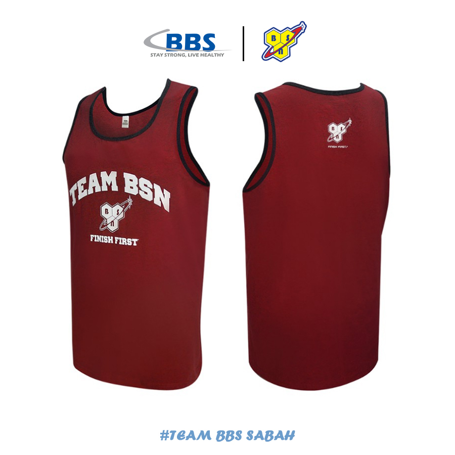 เสื้อกล้าม BSN - Limited Edition สีดํา/แดง เครื่องแต่งกาย ชุดออกกําลังกาย [เครื่องแต่งกาย BSN อย่างเ