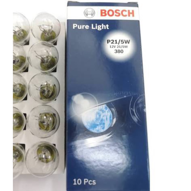 Bosch Pure Light P21/5W 380/P21 381 หลอดไฟ 1016 ไฟเบรค (1 ชิ้น/12V)