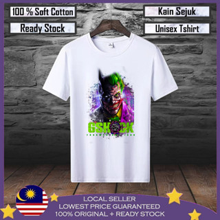 เสื้อยืด ผ้าฝ้าย พิมพ์ลายแบทแมน X Joker Baju Viral Lelaki พรีเมี่ยม สําหรับผู้ชาย และผู้หญิง