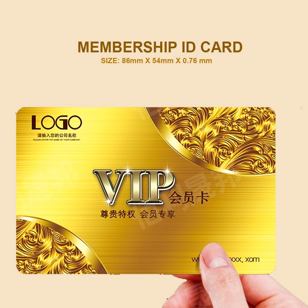 พิมพ์การ์ด PVC พร้อมการป้องกันเคลือบ UV - VIP / บัตรสมาชิก / บัตรประจําตัวผู้เข้าชม / บัตรพนักงาน - 
