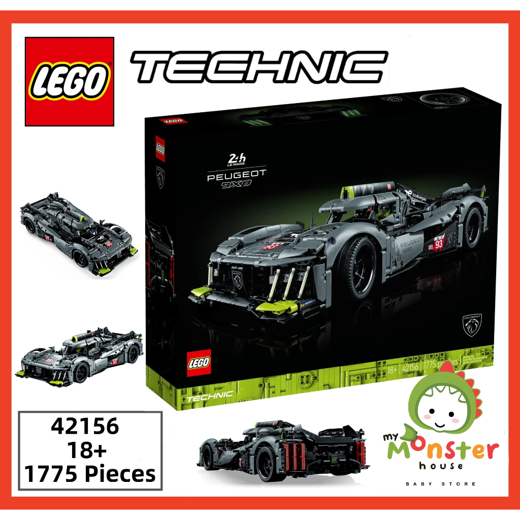LEGO Technic 42156 PEUGEOT 9X8 24H Le Mans Hybrid Hypercar ( 1775 ชิ้น) LEGO 18 ปี