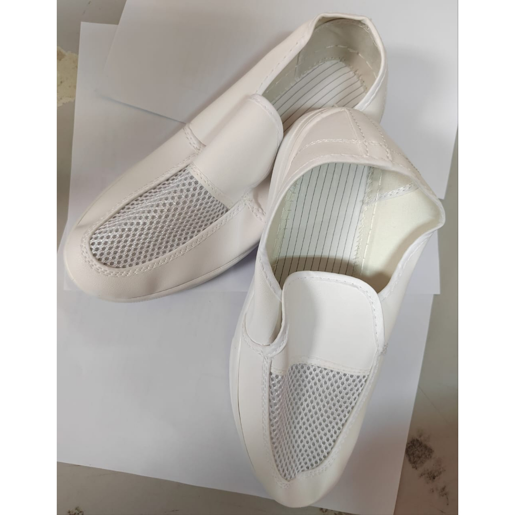 Cleanroom รองเท้า esd รองเท้าป้องกันไฟฟ้าสถิตย์รองเท้า PVC ตาข่ายตาข่ายตาข่ายแบบสวมรองเท้าคงที่ esd 