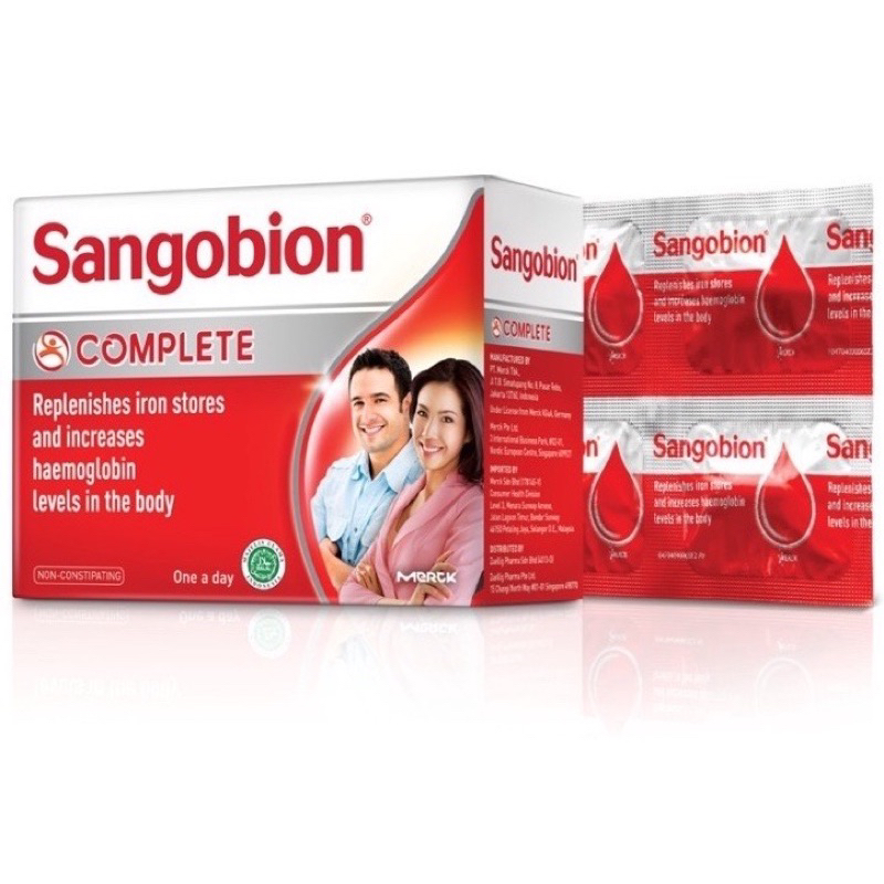 Sangobion อาหารเสริมธาตุเหล็กครบวงจร (1 แถบ) [4s]