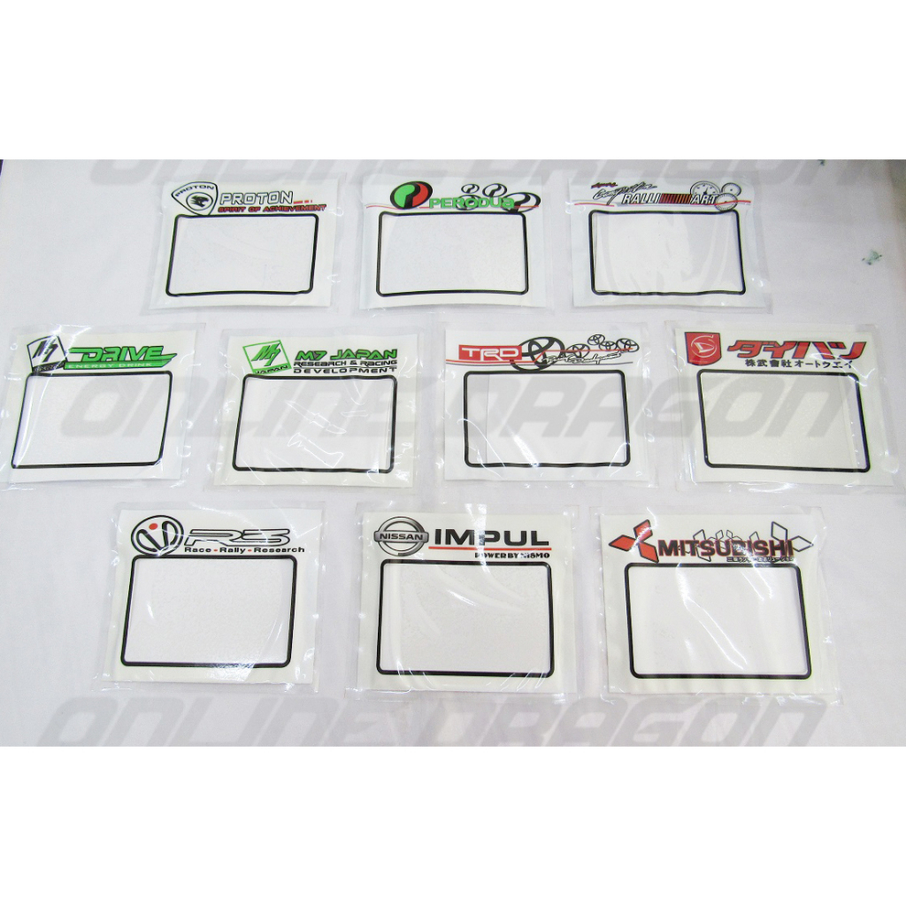 UNIVERSAL ROAD TAX WINDSCREEN สติ๊กเกอร์พร้อมที่ใส่กระเป๋า PROTON PERODUA RALLIART M7 TRD R3 IMPUL M