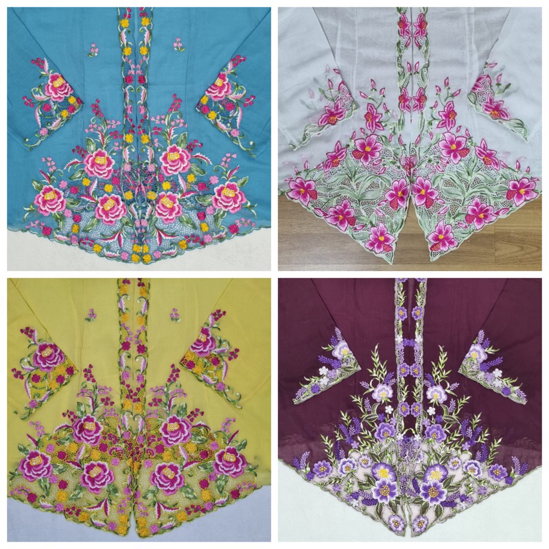 เสื้อ Kebaya Nyonya สุดพิเศษ - 5XL ( ไม่มีปุ่ม)