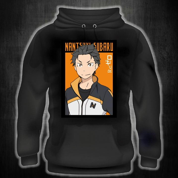 เสื้อกันหนาว มีฮู้ด พิมพ์ลาย RE ZERO NATSUKI SUBARU (อนิเมะ 2nd) สําหรับทุกเพศ