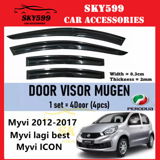 Perodua Myvi 2012-2017 MUGEN ที่บังแดดประตูปกติ ขนาดเล็ก และใหญ่【1 ชุด 4 ประตู】