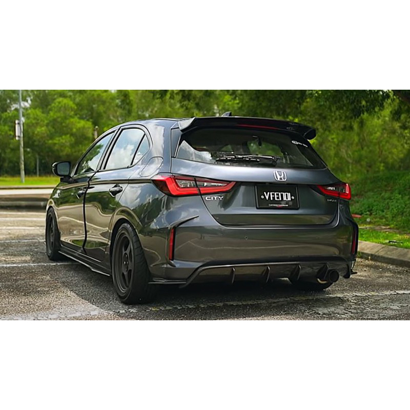 Honda city gn2 gn5 2020-2023 กันชนหน้า canard hatchback กันชนหลัง abs canard สีดําเงา ราคา ถูกที่สุด ดีลบีเคเค แกลเลอรีภาพที่ 3