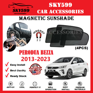 Perodua Bezza 2013-2023 Epic ม่านบังแดดแม่เหล็ก [4 ชิ้น]