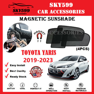 ม่านบังแดดแม่เหล็ก สําหรับ Toyota Yaris 2019-2023 [4 ชิ้น]