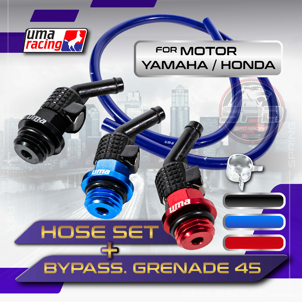 Bypass (Grenade) 45" + ชุดท่อ UMA Racing สําหรับมอเตอร์ YAMAHA / HONDA