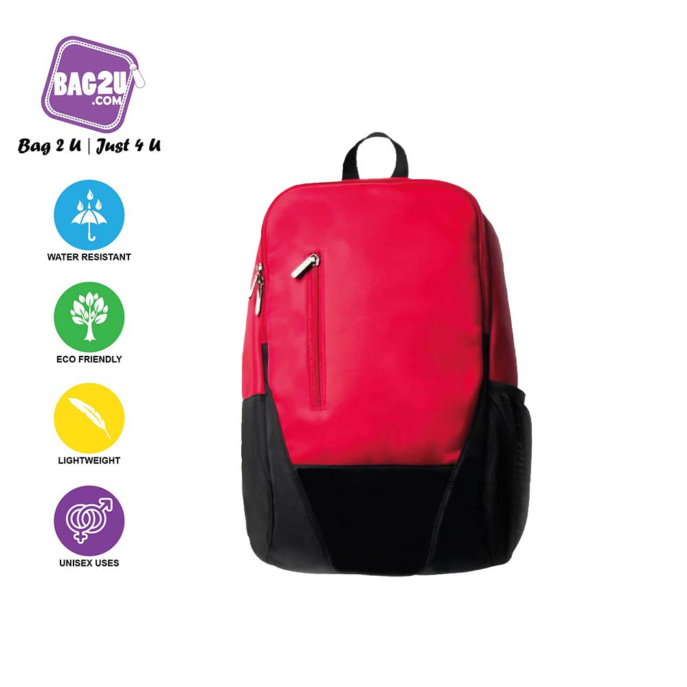 Bag2u Laptop Backpack Fashion Bottle Pocket School Backpack Big Capacity
