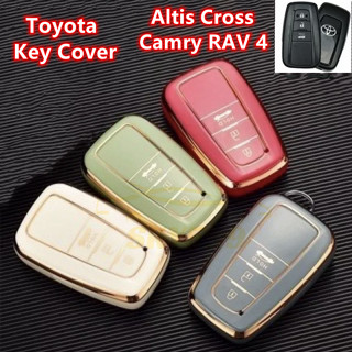 เคสกุญแจรีโมทรถยนต์ TPU พรีเมี่ยม ป้องกันรอยขีดข่วน สําหรับ Toyota Corolla Altis Corolla Cross Camry RAV 4