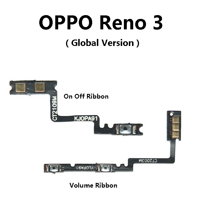 OPPO K7 / OPPO Reno3 5G เปิด & Volume Up Down ปุ่ม Flex Cable Ribbon สําหรับซ่อมเปิด @ PCHM30 PDCM00