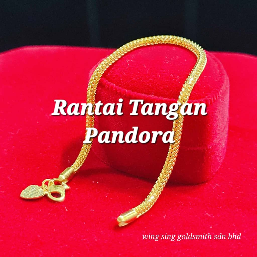 Wing Sing Chain สร ้ อยข ้ อมือมือ P 'dora Solid Dragon Bajet Gold 916/916 Gold Solid Dragon PDR Bracelet/ Goldenotangbracelet