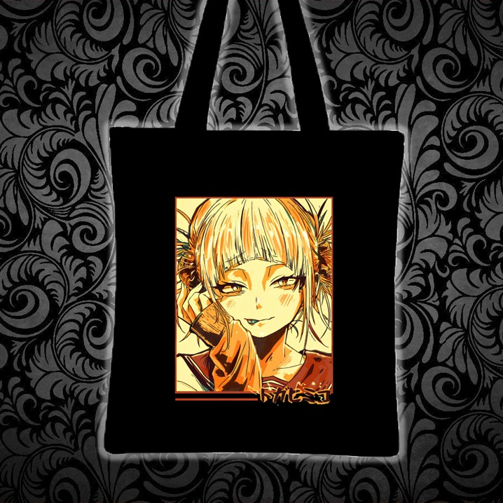 HIMIKO TOGA MHA อะนิเมะ v2 กระเป๋าผ้าแคนวาสพิมพ์ลาย